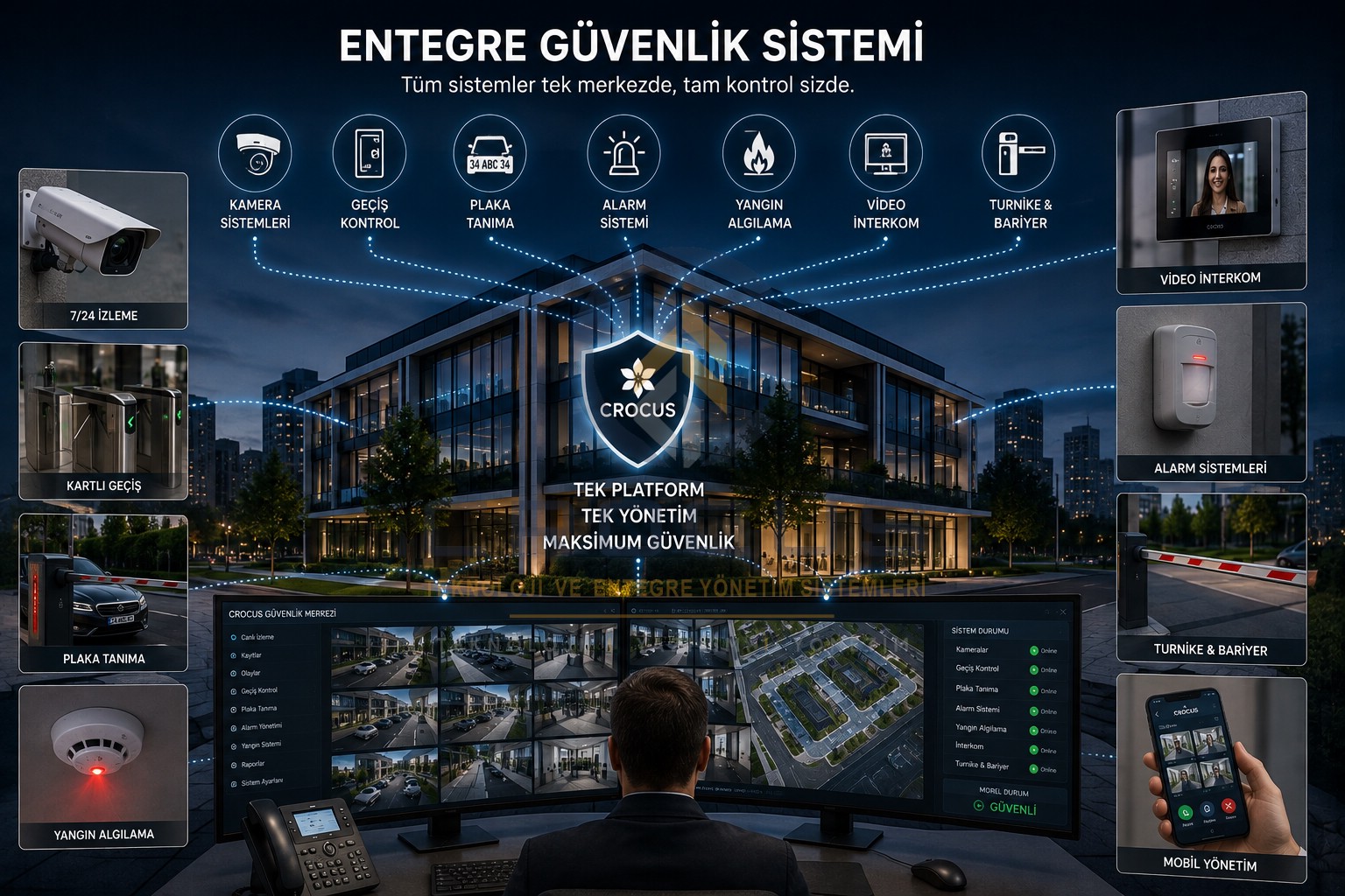 CROCUS Unified Security - Entegre Elektronik Güvenlik Sistemleri